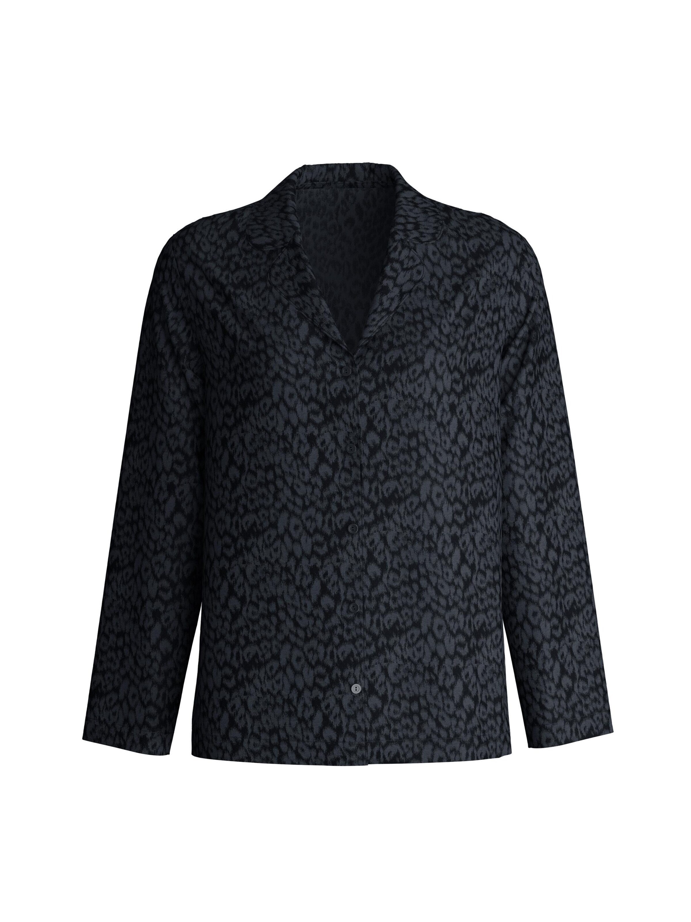 Camicia da notte 'Glimmer M&M' di CALIDA in nero: frontale