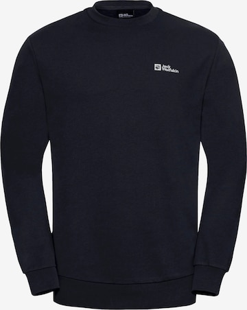 Sweat-shirt 'Essential' JACK WOLFSKIN en bleu : devant