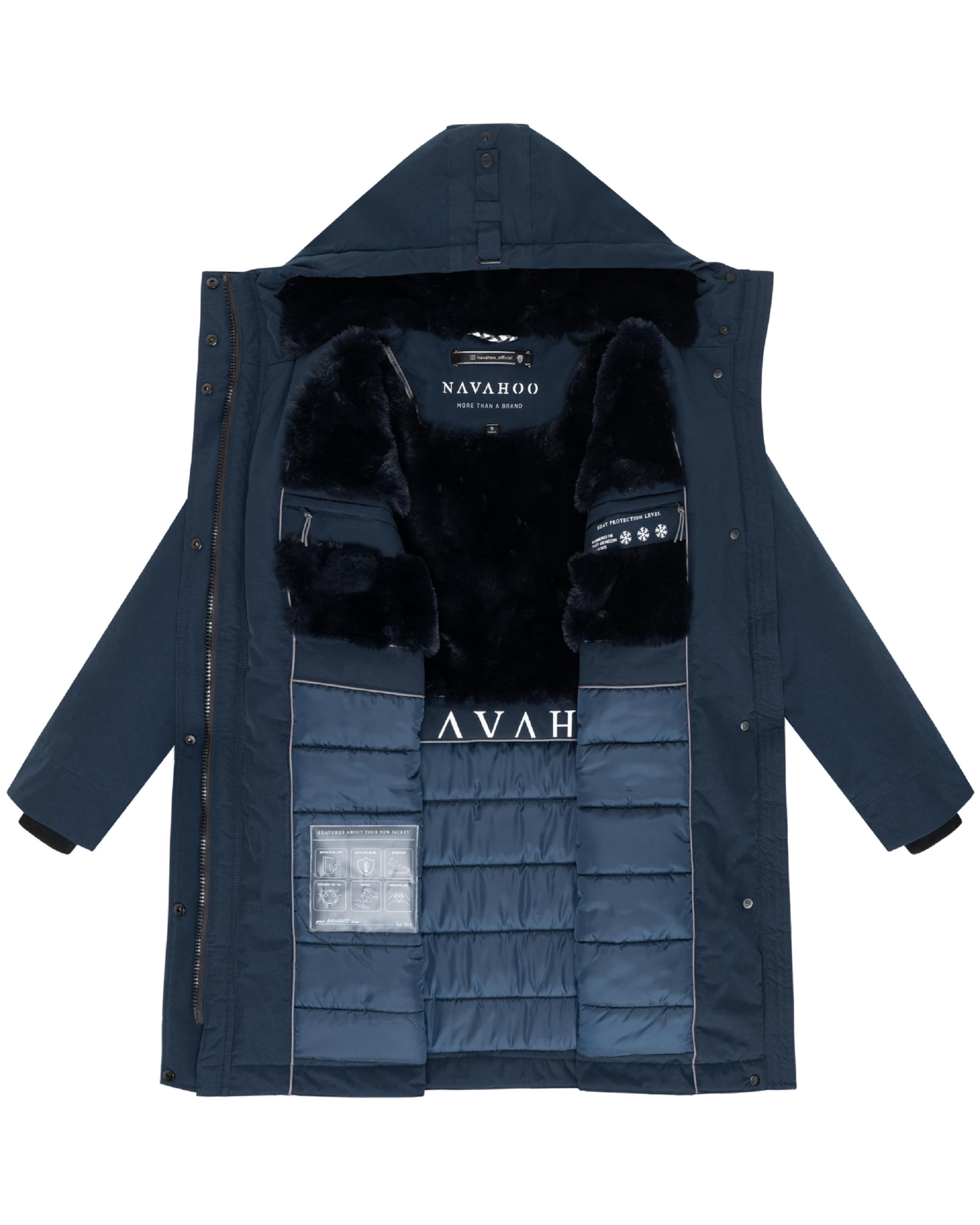 NAVAHOOZimski kaput 'Hageltanz 14' - plava boja