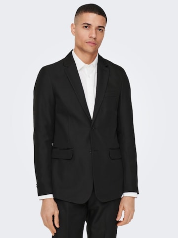 Only & Sons Slim fit Suit Jacket in Black: front