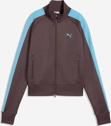 PUMA Sweat jacket 'T7 ALWAYS ON' in Brown: front
