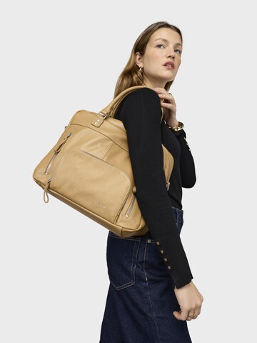 Nat&Nin Handväska ' MACY ' i beige: framsida