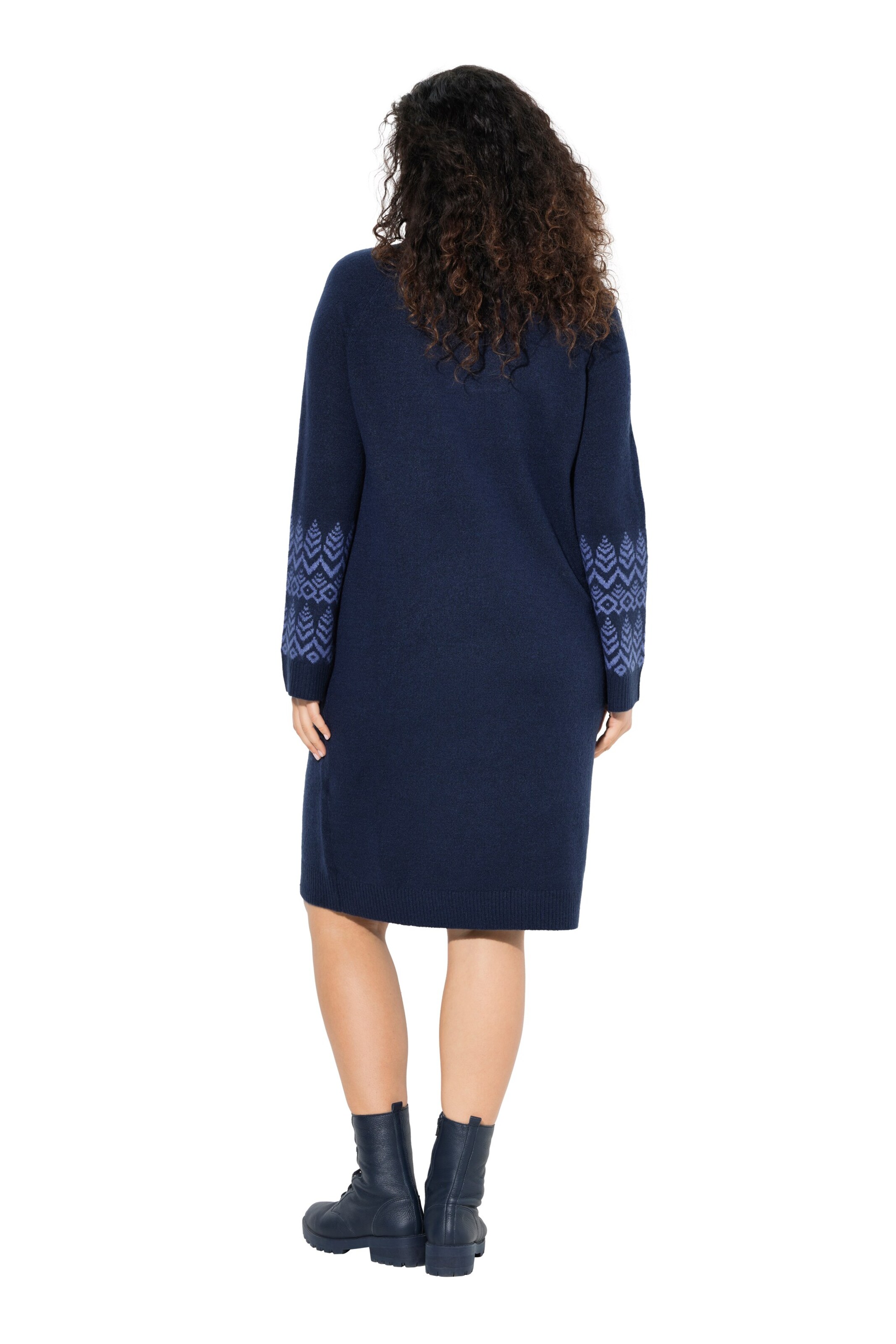 Ulla Popken Gebreide jurk in Blauw