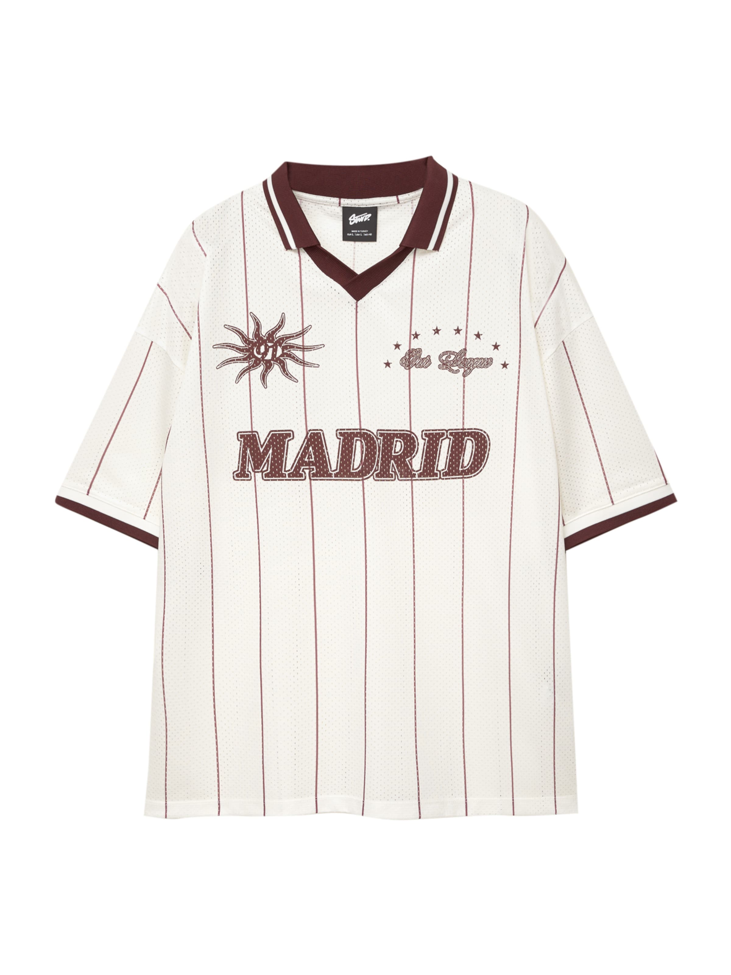 Pull&Bear Tričko 'STWD' – bílá: přední strana