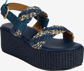 Desa - Sandalias 'Keilsandalen' en azul: frente