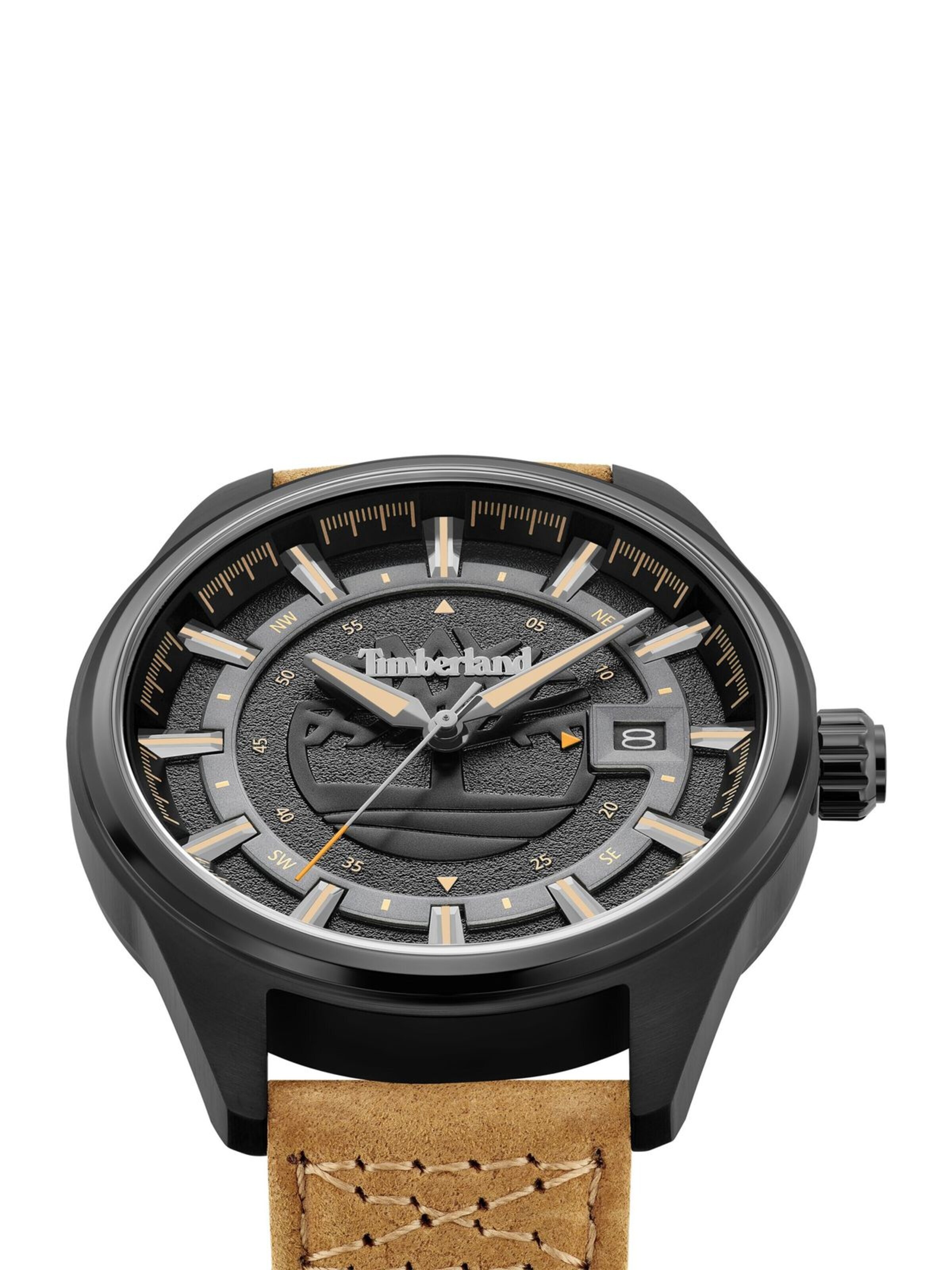 TIMBERLAND Analoog horloge 'Date watch Small Northbridge' in Bruin