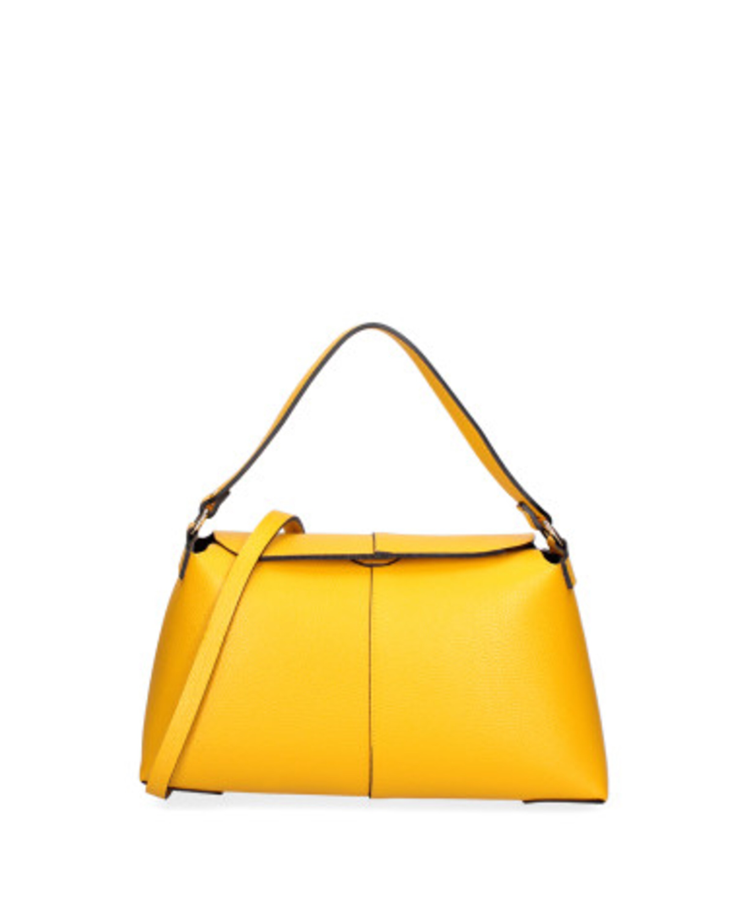 Borsa a spalla di Roberta Rossi in giallo: frontale