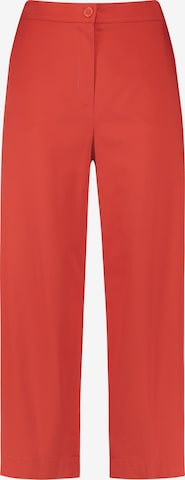 GERRY WEBER Wide leg Trousers with creases in Red: front