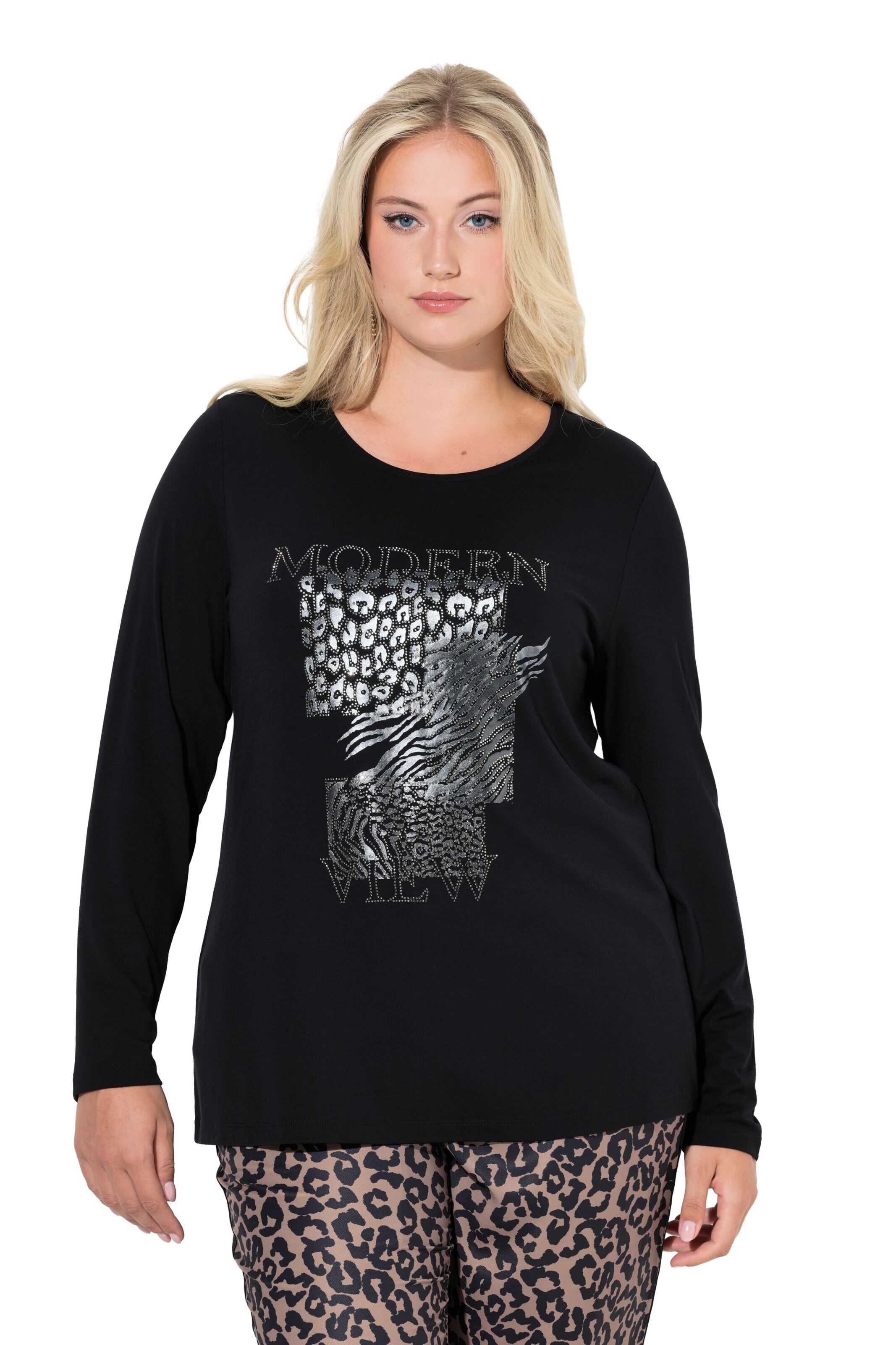Ulla Popken Shirt in Black: front