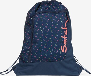 Satch Backpack in Blue: front