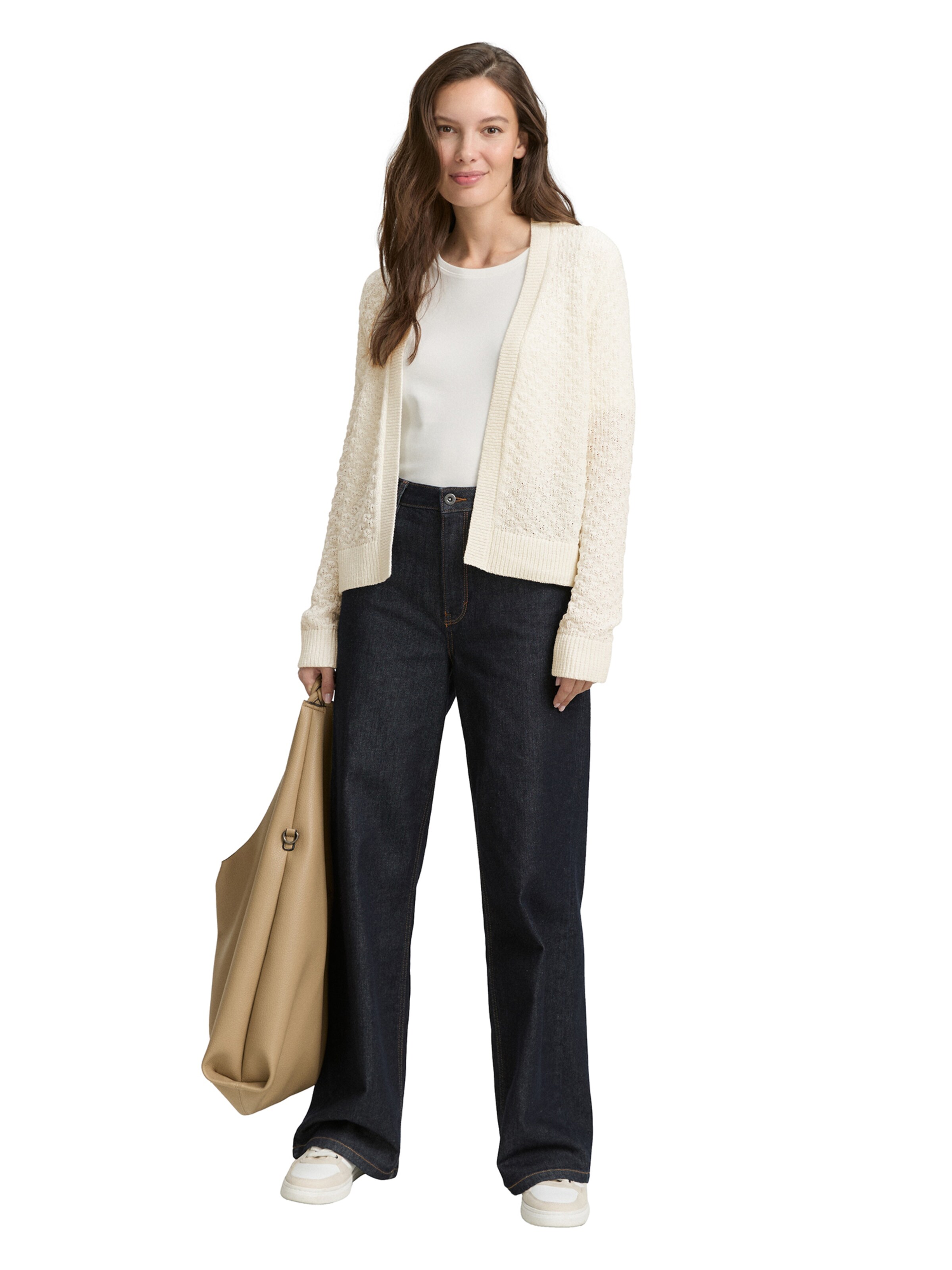 Cardigan TOM TAILOR en blanc