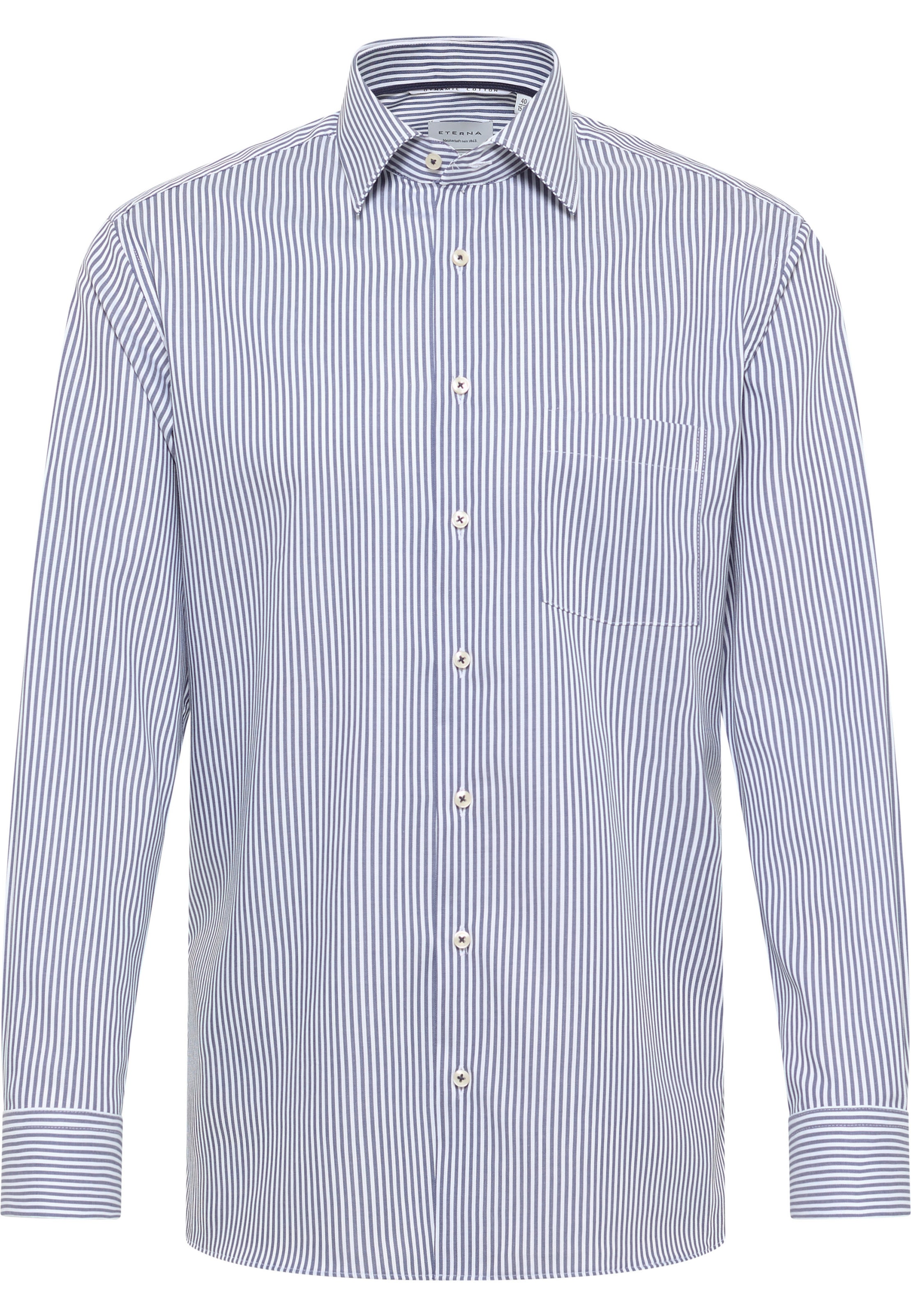 ETERNA Zakelijk overhemd in Blauw: voorkant