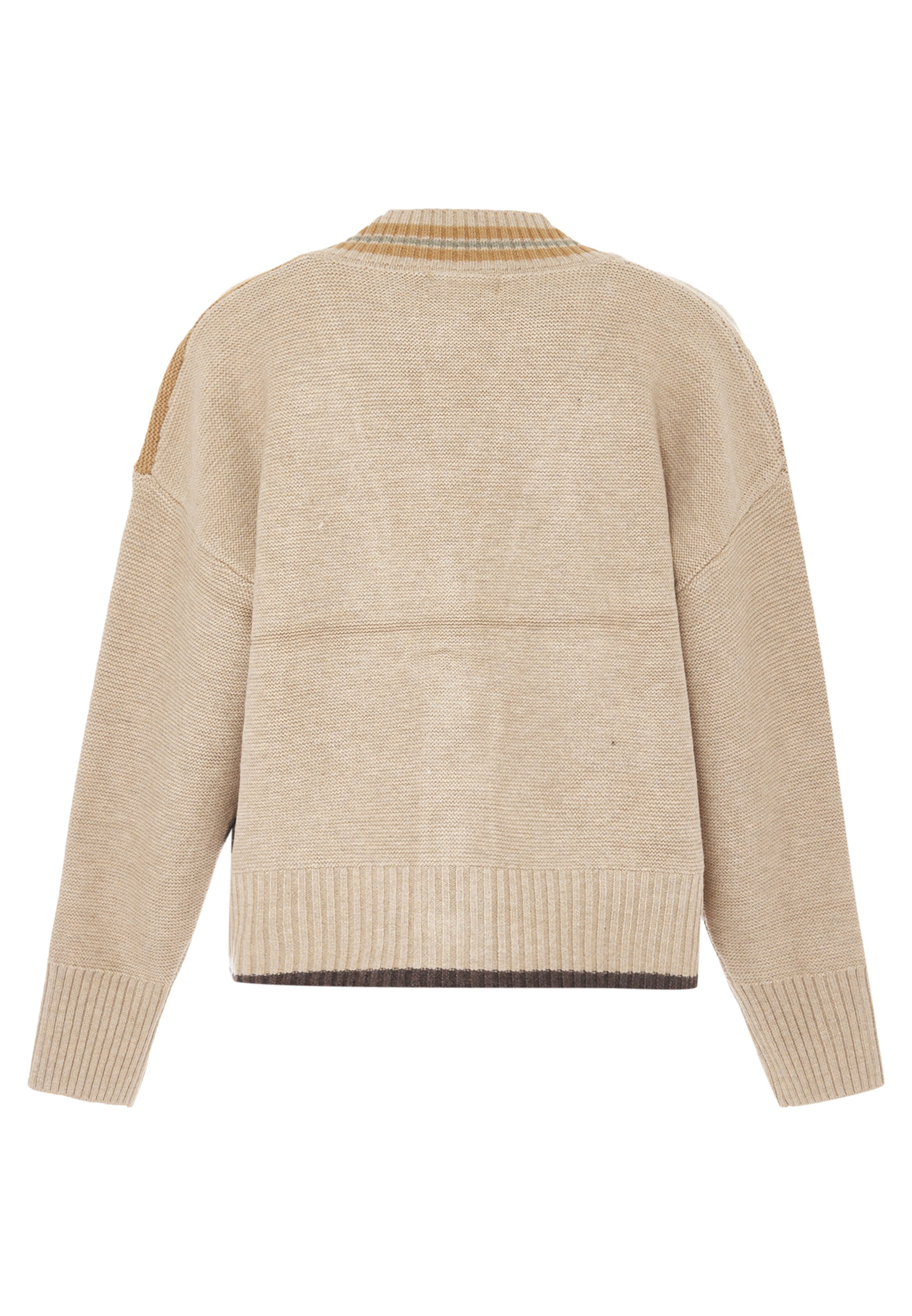 DreiMaster Maritim - Casaco de malha 'Boline' em branco