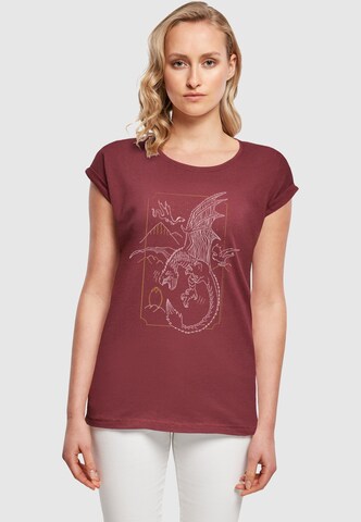 ABSOLUTE CULT Shirt 'Harry Potter - Dragon' in Rot: Vorderseite