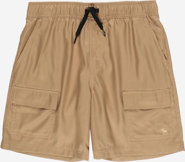 Abercrombie & Fitch Lużny krój Spodnie w kolorze brązowy: przód