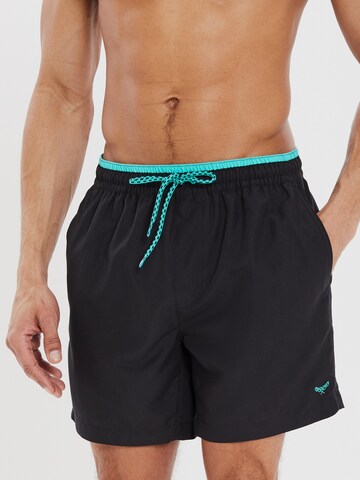 Threadbare Swim Trunks 'Dawlish' in Black: front