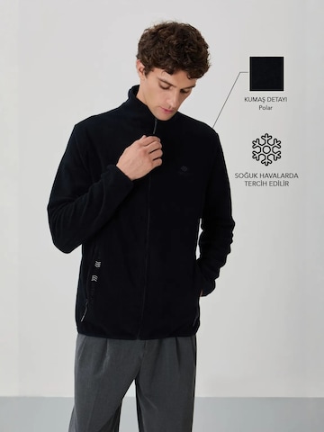 Giacca di pile di Tommy Life in nero: frontale