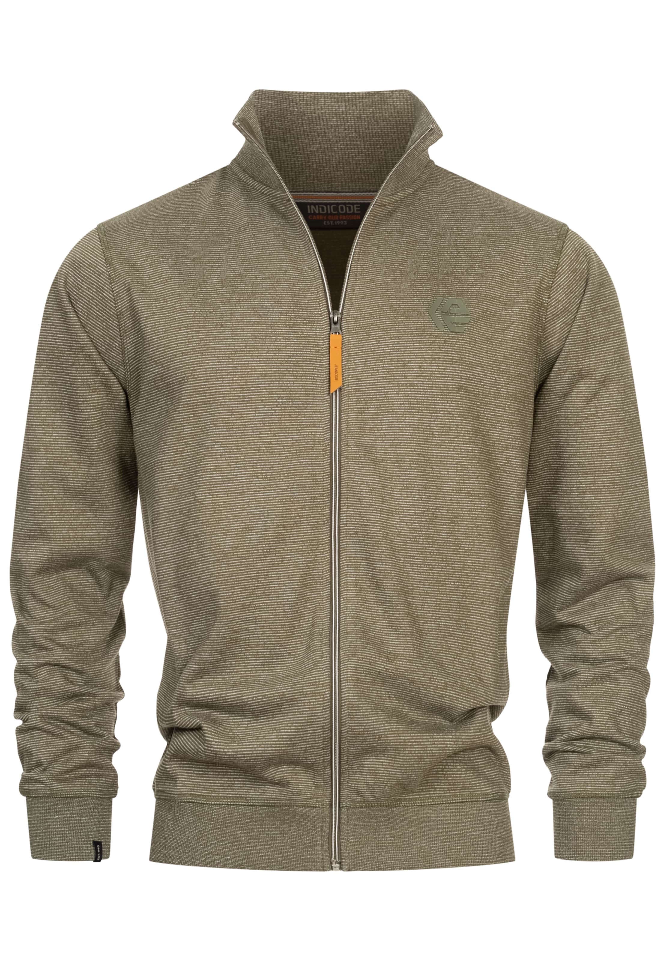 INDICODE JEANS Sweatvest &#x27; Yanic &#x27; in Groen: voorkant