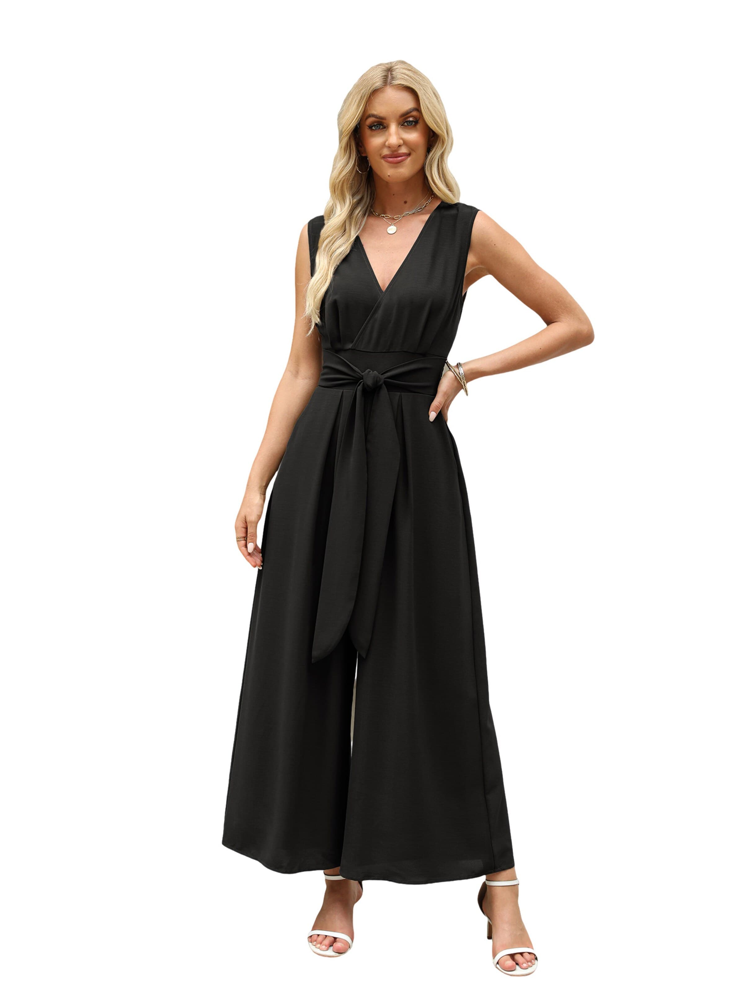 Cupshe Jumpsuit in Black: front