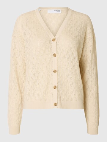 Cardigan SELECTED en beige : devant