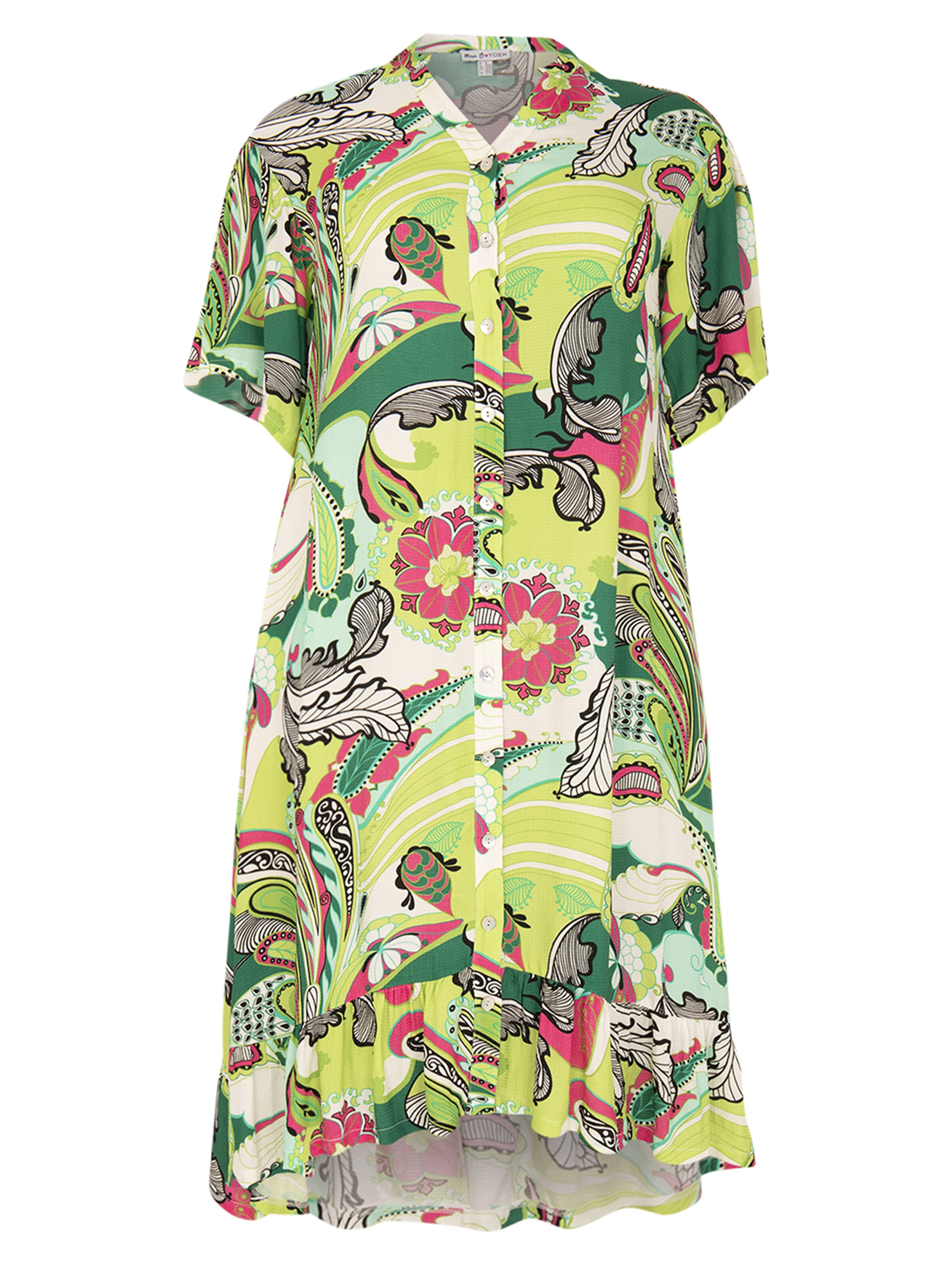 YOEK Jurk in Groen: voorkant