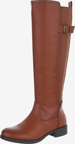 Ital-Design Boots in Brown: front