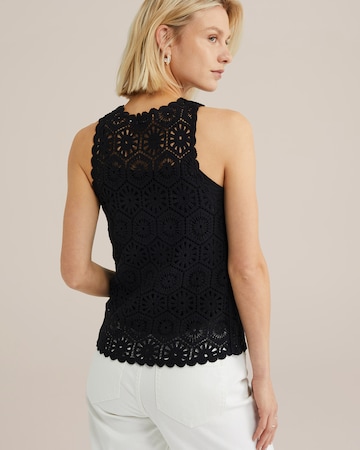 WE Fashion Top z naramnicami | črna barva