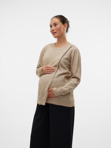 MAMALICIOUS Sweater 'MLNEWANNE' in Brown