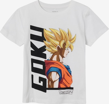 NAME IT Shirt 'Dragon Ball' in Wit: voorkant