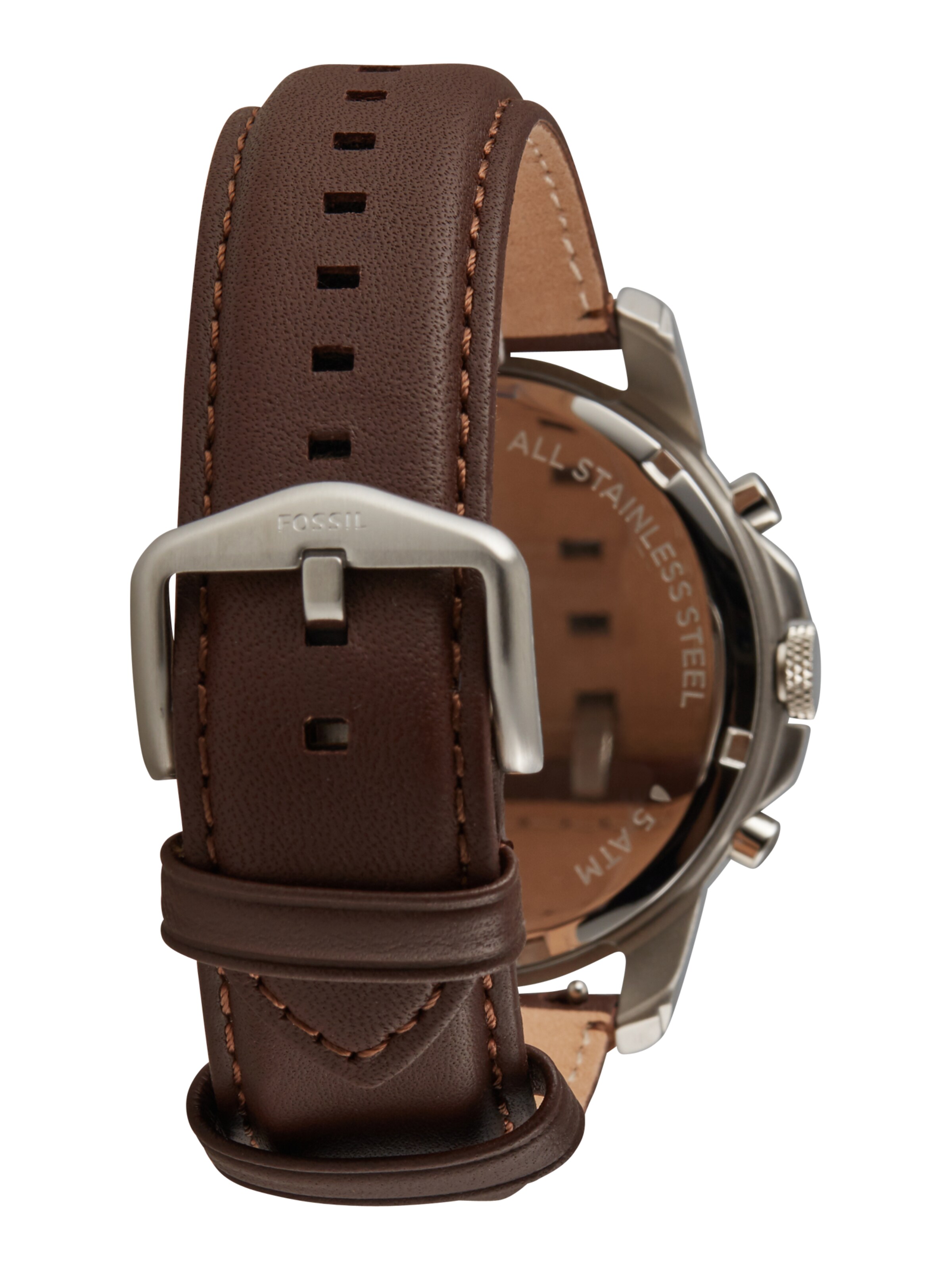 FOSSIL Αναλογικό ρολόι 'Grant' σε καφέ