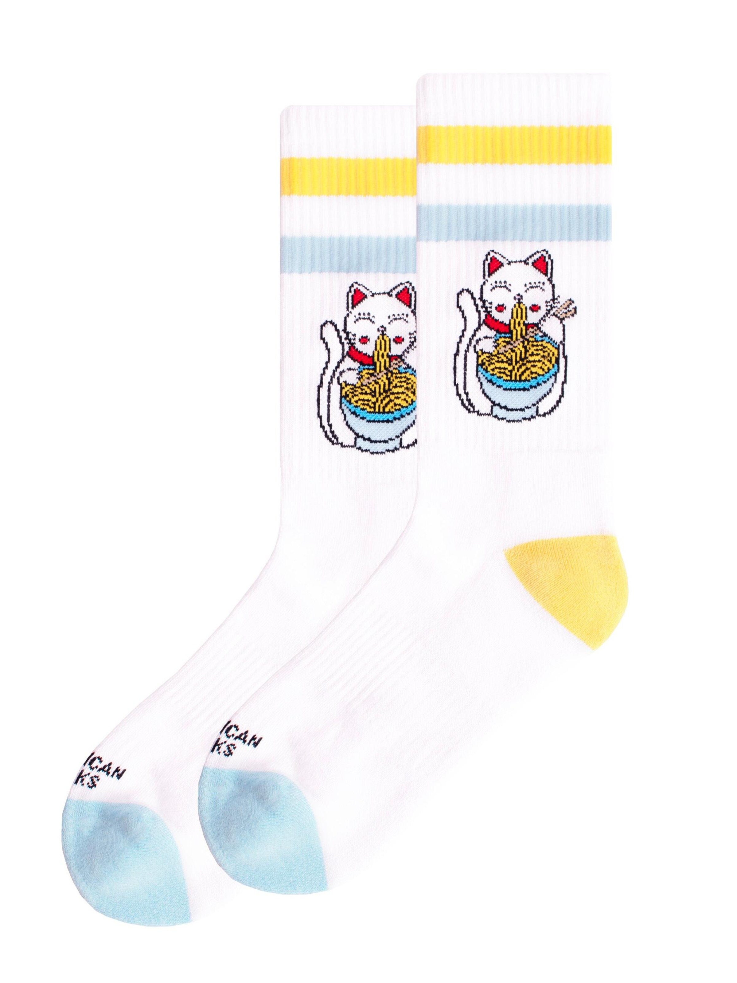 American Socks Socks 'Neko - Mid High' in White: front