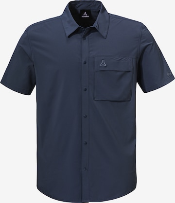 Coupe regular Chemise fonctionnelle 'Dooser' Schöffel en bleu : devant