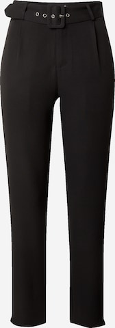 Dorothy Perkins - Slimfit Pantalón plisado en negro: frente