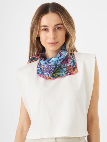 CODELLO Shawl in Blue: front
