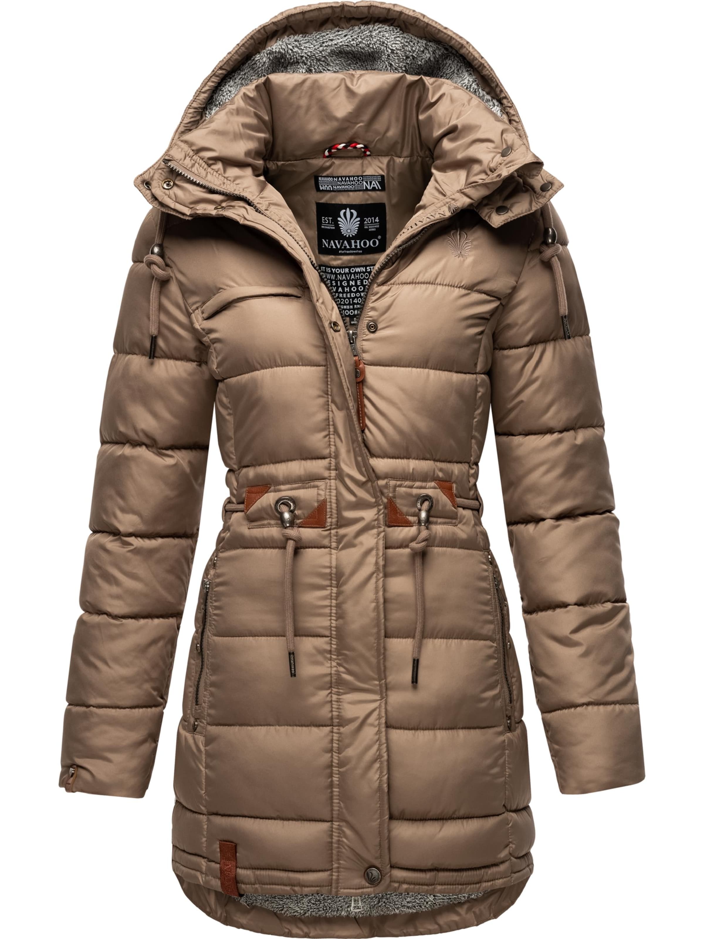 NAVAHOO Χειμερινό παλτό 'Daliee' σε καφέ: μπροστά