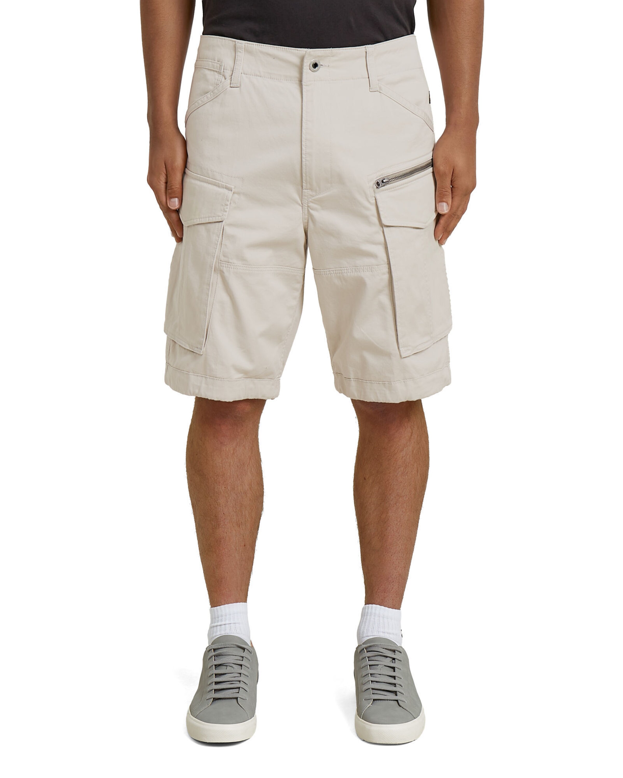 G-STAR Loosefit Shorts - 'Zip Relaxed Shorts' in Weiß: Vorderseite