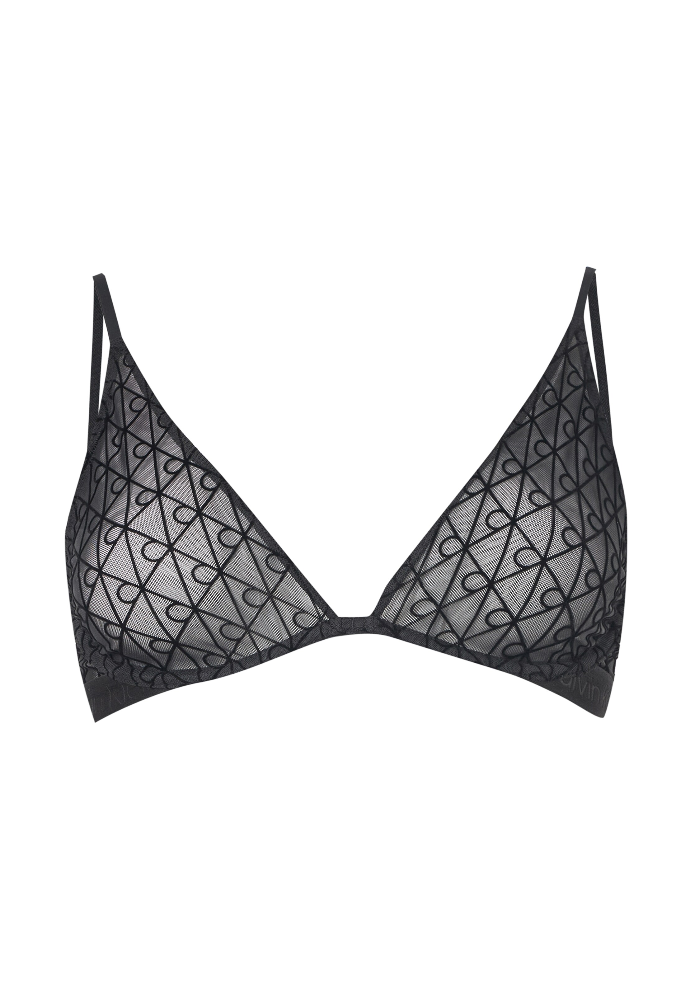 Calvin Klein UnderwearTrokutasti Grudnjak - crna boja: prednji dio