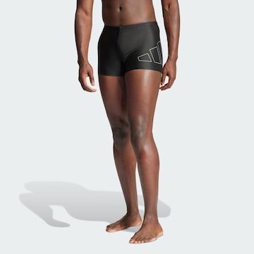 ADIDAS PERFORMANCE Athletic Swim Trunks 'Big Bars' in Black