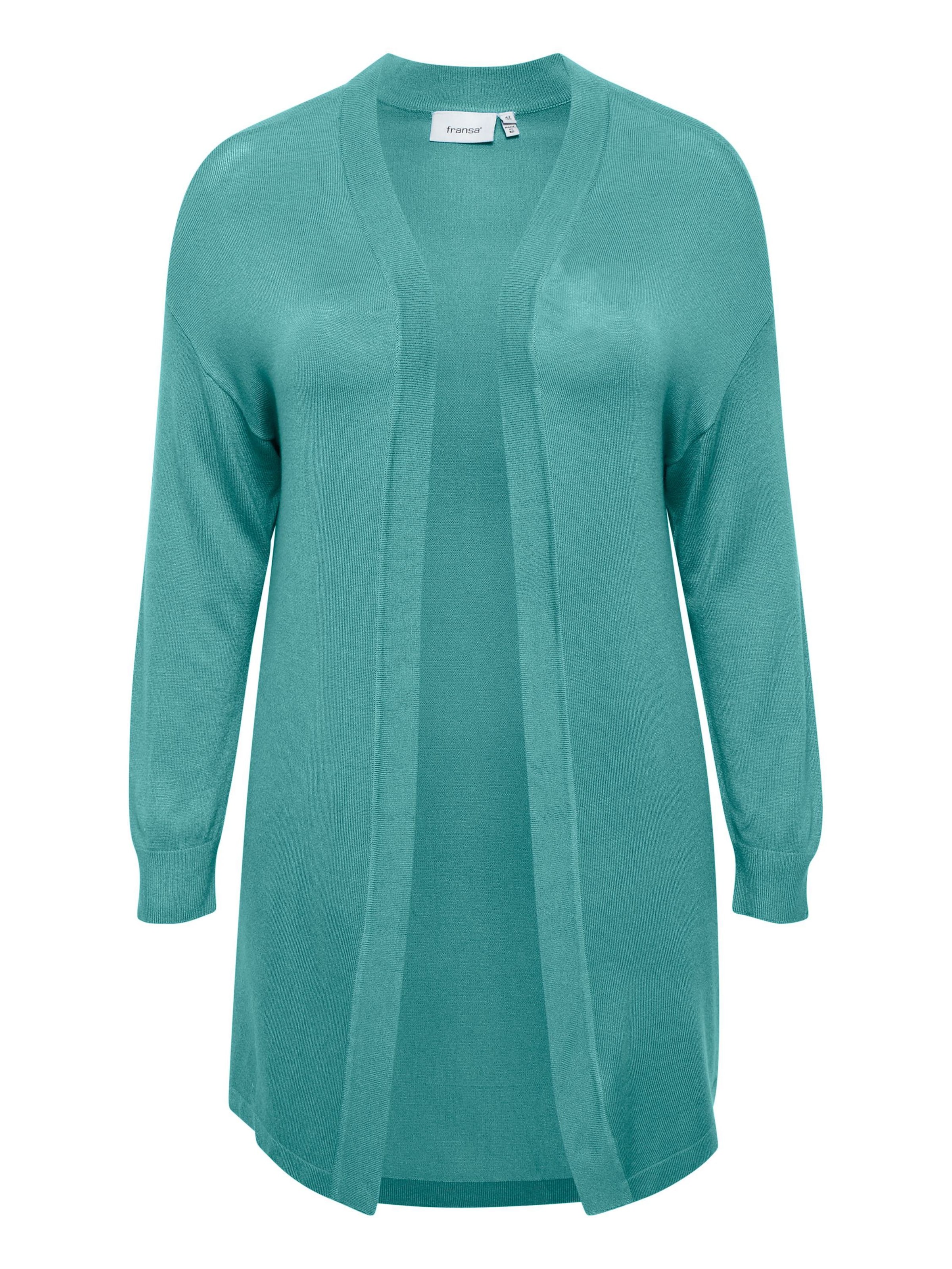 Cardigan 'BLUME CAR 1' Fransa Curve en bleu : devant