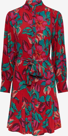 Y.A.S Robe-chemise 'Miris' en turquoise / bleu cyan / rose / rouge, Vue avec produit