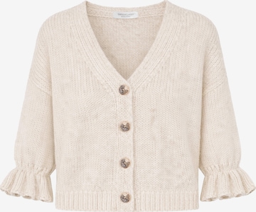 SASSYCLASSY Oversizestrickjacke in Beige: Vorderseite