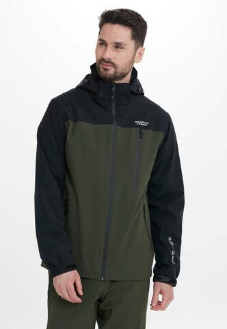 Weather Report Outdoorjacke 'Delton' in Grün: Vorderseite