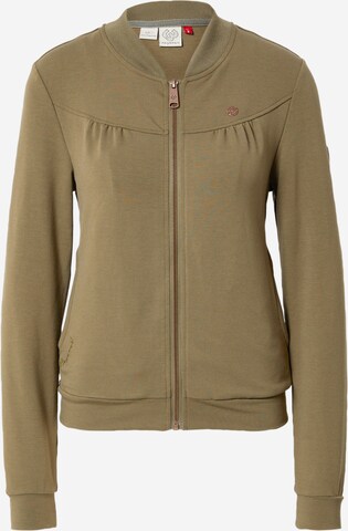 Ragwear Zip-Up Hoodie 'KENIA' in Brown: front