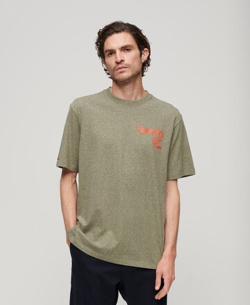 T-Shirt 'Workwear' Superdry en vert : devant