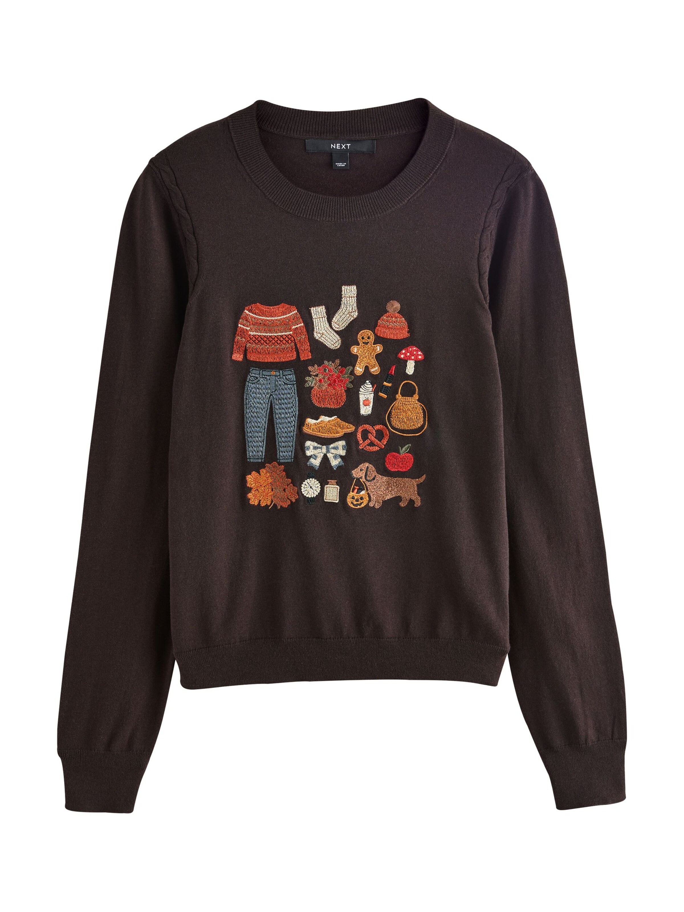 Next Sweater in Brown: front