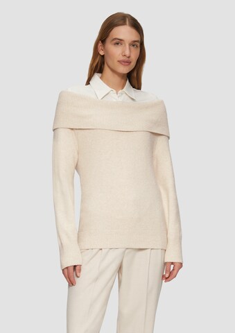 s.Oliver Sweater in Beige: front