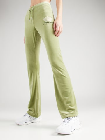 Juicy Couture Буткат Штаны 'LISA 'ALL HAIL JUICY' в Зеленый: спереди