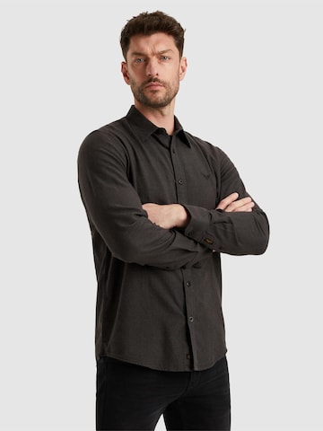PME Legend Regular Fit Skjorte 'Shirt with allover texture' i sort