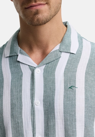 INDICODE JEANS Chemise 'Bravida' en S en vert / blanc, Vue avec produit