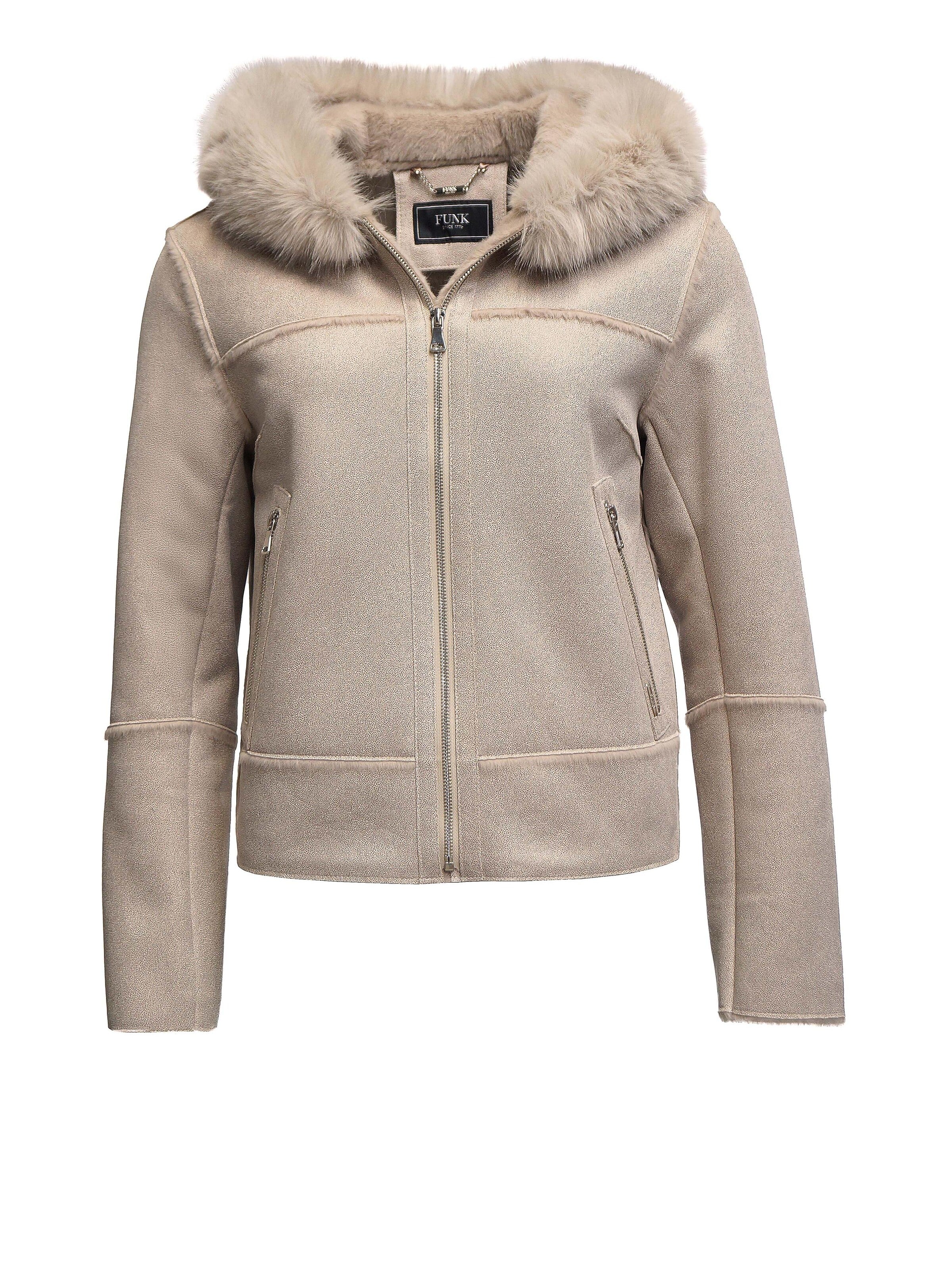 Funk since 1776 Winter Jacket in Beige: front